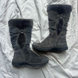 Suede and Fur Baretraps Tall Winter Boots